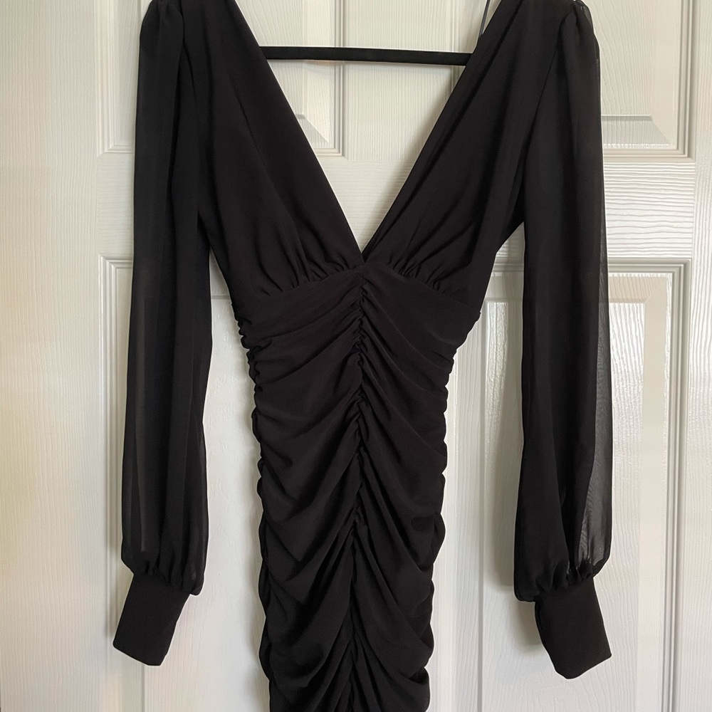 Amaria Formal Ruched Chiffon Mini Dress